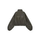 MATIN ROUGH COATING CROP BOMBER IN KHAKI