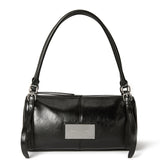 BUCKLE STRAP SHOULDER BAG IN BLACK