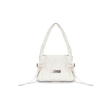 FAUX LEATHER SEASHELL MINI BAG IN IVORY