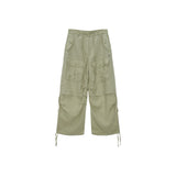 RAYON STRING CARGO PANTS IN LIGHT KHAKI