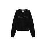 EMBO JACQUARD SWEATER FOR WOMEN IN BLACK