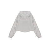 MATIN CROP HOODY COATING JUMPER IN GREY