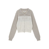 MATIN SNOWFLAKE KNIT ZIP UP IN GREY