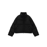 LOGO TAPING PUFFER DOWN JUMPER FOR MEN IN BLACK