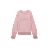 HAIRY BIG LOGO SWEATER FOR WOMEN IN PINK