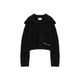 PLUFFY SAILOR KNIT CARDIGAN IN BLACK