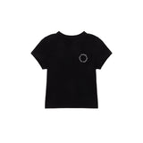 MATIN CIRCLE LOGO CROP TOP IN BLACK