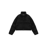 LOGO TAPING PUFFER DOWN JUMPER FOR WOMEN IN BLACK