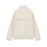 MATIN FLEECE HIGH NECK JUMPER IN IVORY