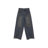 VINTAGE BRUSHED DENIM PANTS IN BLUE