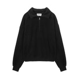 BIG LOGO HALF ZIP SWEATSHIRT IN BLACK