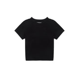 MATIN REVERSE PATCH LOGO CROP TOP IN BLACK