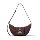 BUCKLE HOBO BAG IN BROWN