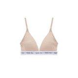 LOGO BAND TRIANGLE BRA IN BEIGE