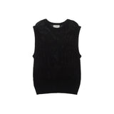 BIG LOGO KNIT VEST FOR MEN IN BLACK