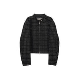 TWEED RACING JUMPER IN BLACK