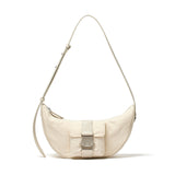 BUCKLE HOBO BAG IN IVORY