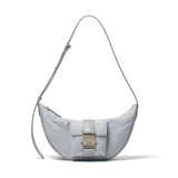 BUCKLE HOBO BAG IN LIGHT GREY