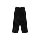 LINE POINT PAINTING DENIM PANTS IN BLACK