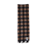 CLASSIC WOOL BLENDED CHECK MUFFLER IN BROWN