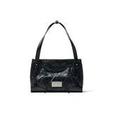 TWO WAY STRAP SQUARE BAG IN BLACK