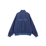 REVERSIBLE COATING TRACK JUMPER IN BLUE