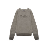 HAIRY BIG LOGO SWEATER FOR MEN IN DARK BEIGE