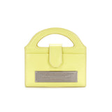 HANDLE ACCORDION CHAIN WALLET IN LIGHT YELLOW