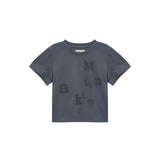 MATIN BLURRED LOGO CROP TOP IN CHARCOAL