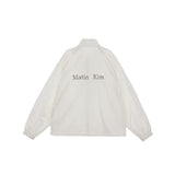 MATIN KIM LOGO COATING JUMPER IN IVORY