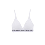 LOGO BAND TRIANGLE BRA IN WHITE